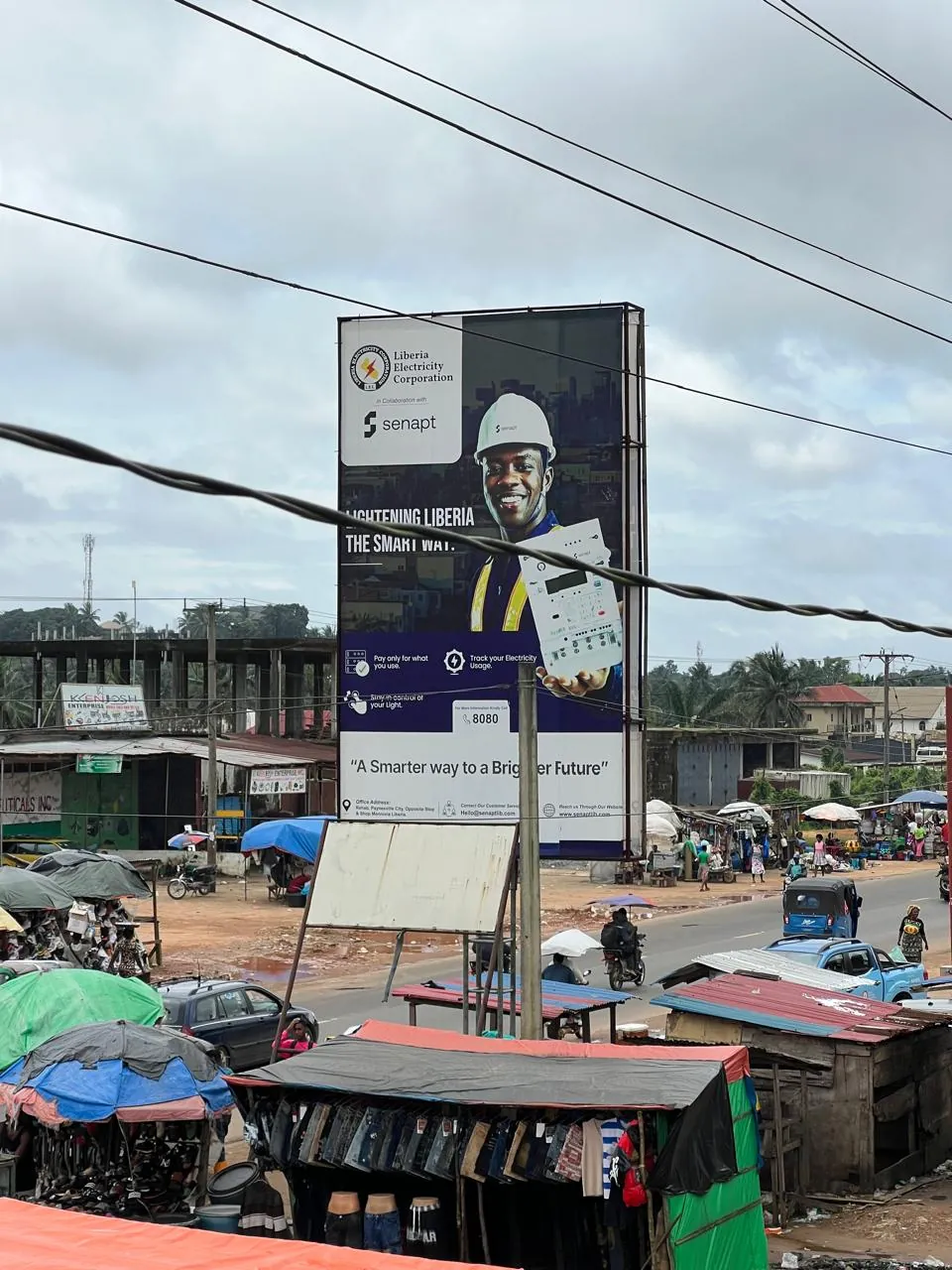 Senapt billboard, Central market, Paynesville