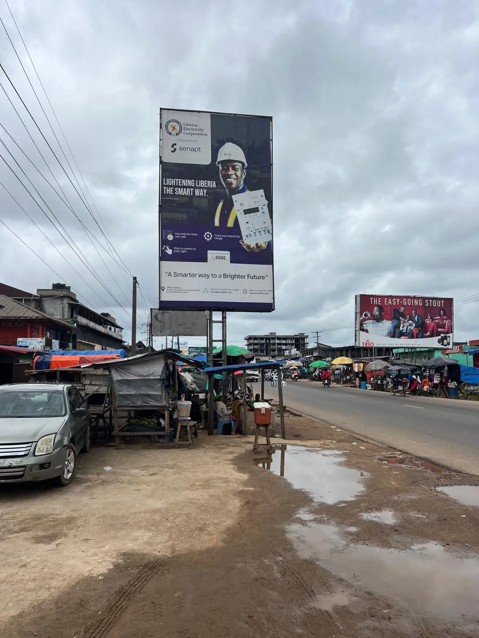 Senapt billboard, Central market, Paynesville